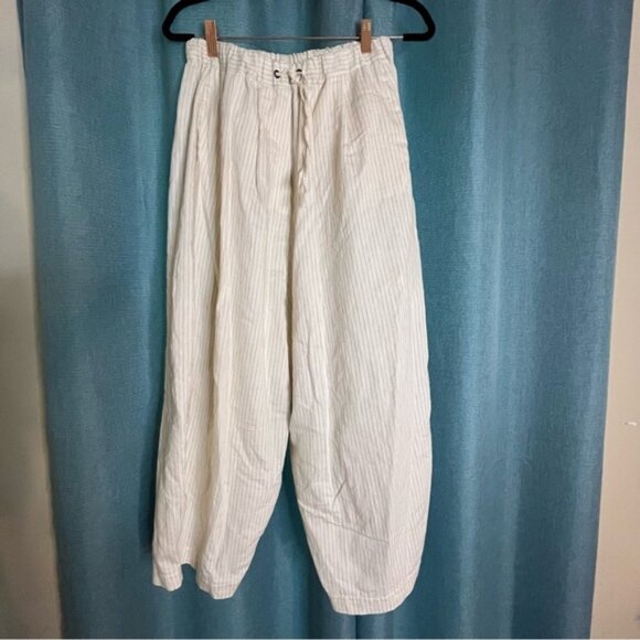 Cordera maxi pinstripe linen blend pants OS - Picture 1 of 7